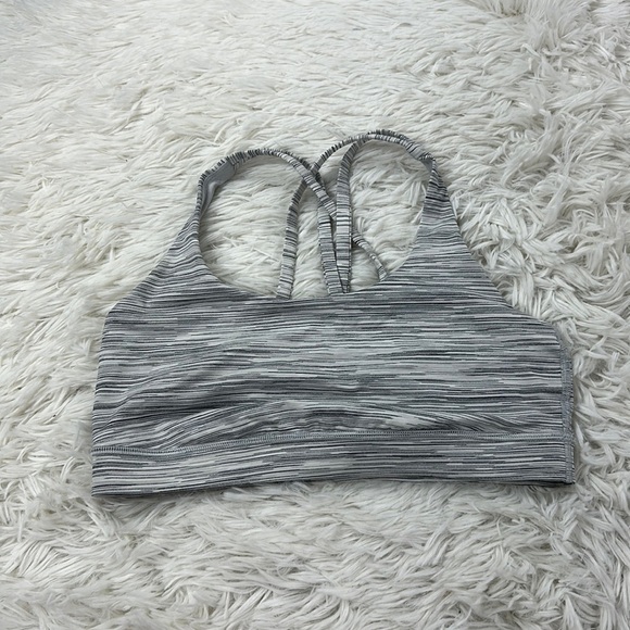 Lululemon Energy Bra *Medium Support, B-D Cup Space Dye Camo White Silver Spoon - Picture 1 of 4